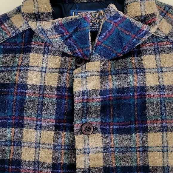 Vintage Pendleton Flannel Made in USA size M 100% Wool BinW - Picture 4 of 9